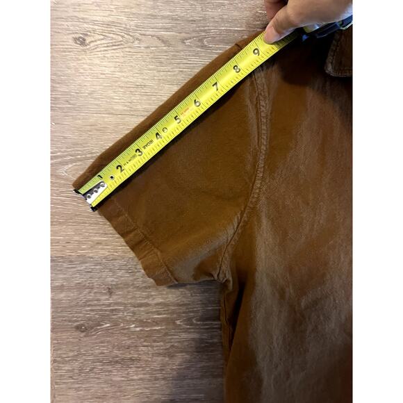 Madewell Button Down Shirt Women Brown Collared Small Minimalist Casual - Picture 6 of 7